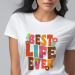 JW Best Life Ever Retro T-shirt - Colorful