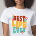 JW Best Life Ever Retro T-shirt - Golden