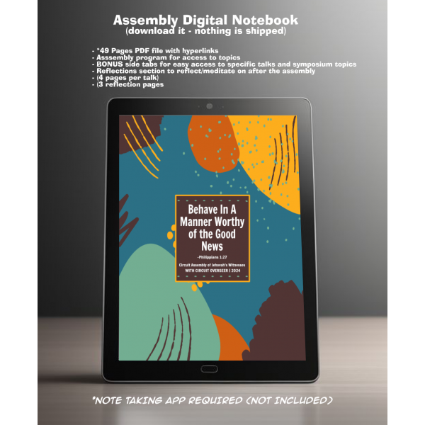 Behave in a Manner Worth of The Good News Assembly Digital Notebook - Abstract