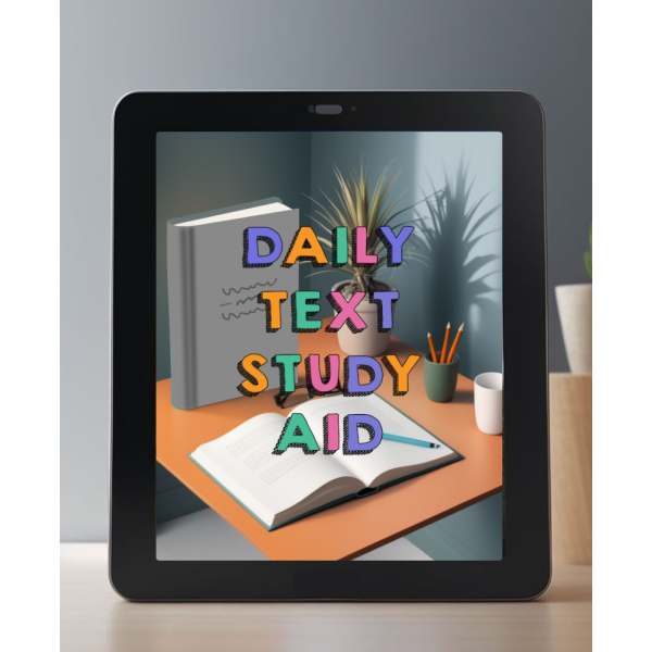 The Daily Text Study Aid Notebook Digital Download - colors