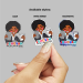 2025 Year Text Sticker - Dark-Skinned Girl with NWT Bible and Coffee - Psalm 96:8