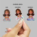 2025 Year Text Sticker - Dark-Skinned Girl with NWT Bible - Psalm 96:8