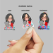 2025 Year Text Sticker - Light-Skinned Sister with Black Hair & NWT Bible - Psalm 96:8