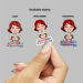 2025 Year Text Sticker - Red-Headed Sister with NWT Bible - Psalm 96:8