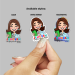 2025 Year Text Sticker - Brown-Haired Sister with Cell Phone - Psalm 96:8