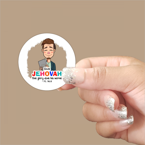 Give Jehovah the glory due his name 2025 Year Text Sticker - Psalm 96:8 - CACM001R