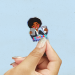 2025 Year Text Sticker - Dark-Skinned Girl with NWT Bible and Coffee - Psalm 96:8