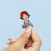 2025 Year Text Sticker - Red-Headed Sister with NWT Bible - Psalm 96:8