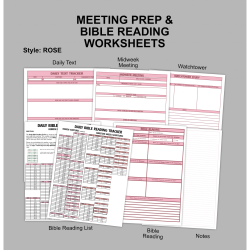 Meeting Preparation Worksheets -Rose